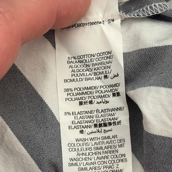 Sweaty Betty Blue Stripe Print Restful Sleep Shirt Navy Blue White - Size: 0 - 2 - Picture 8 of 8